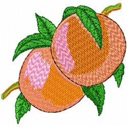 Orange Embroidery Design 8
